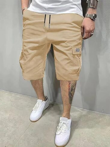 Men's Casual Shorts with Cargo Pockets, Machine Washable, Workwear Style for Streetwear & Outdoor in Saudi Arabia