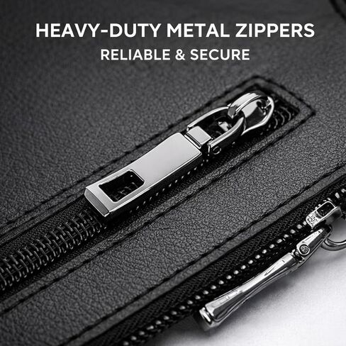 حقيبة جلدية مزدوجة الكتف للإبط للرجال، حافظة تحت الإبط قابلة للتعديل مع جيوب مخفية، حقيبة كروس مضادة للسرقة بدون استخدام اليدين للسفر والعمل والحمل اليومي (أسود) in Kuwait