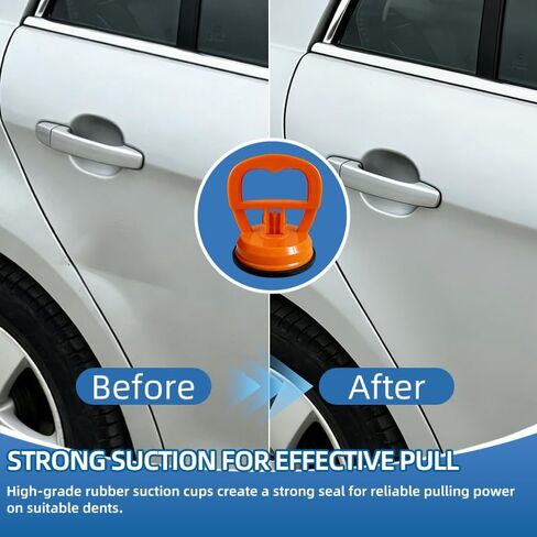 4-Pack 30 LBS Suction Cups Dent Puller Kit - Precision Mini Suction Cup for Small Dents on Car, Phone, Tablet & Glass - Paintless Dent Removal Tool for Smooth Surfaces in Kuwait