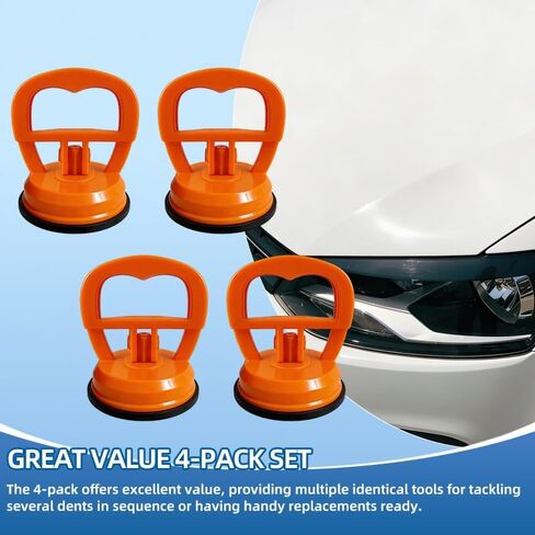 4-Pack 30 LBS Suction Cups Dent Puller Kit - Precision Mini Suction Cup for Small Dents on Car, Phone, Tablet & Glass - Paintless Dent Removal Tool for Smooth Surfaces in Kuwait