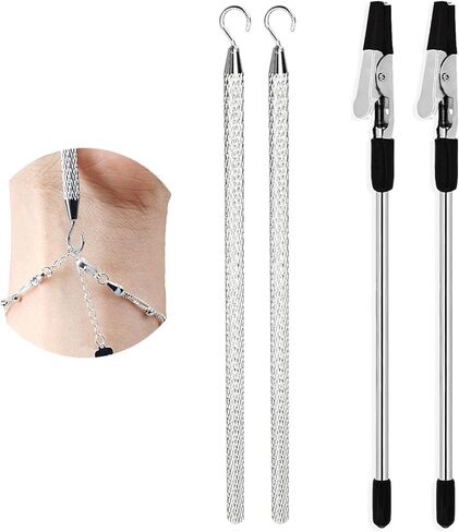 4PCS Bracelet Helper Tools, Metal Wearing Assistance Hooks, Quick Wear Disassembly Fastener Helper Tools for Jewelry Bracelets Necklace Clasps Watch Band Zippers Crafts in Saudi Arabia