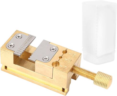 Watch Repair Vise Clamp for Jewelers - Pointer Tube and Wheel Holder Tool, 0.2-1.5mm Hole Diameter, Copper Construction for Home Watches Maintenance in Saudi Arabia