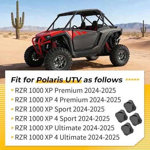 M MATI 4Pcs Center Hub Wheel Cap for Polaris RZR 1000 XP Premium Sport Ultimate 2024-2025 1525221-655 1525221-705 in Saudi Arabia