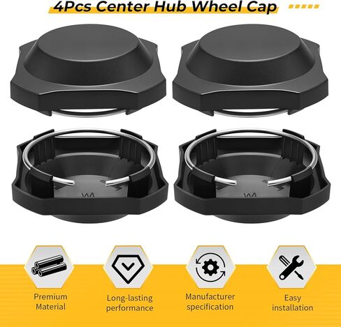 M MATI 4Pcs Center Hub Wheel Cap for Polaris RZR 1000 XP Premium Sport Ultimate 2024-2025 1525221-655 1525221-705 in Saudi Arabia