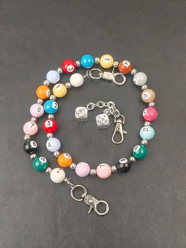 Colorful Beaded Wallet Pants Chains for Men Women, Single Layer Jeans Waist Poket Chain in Saudi Arabia
