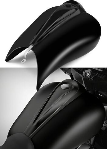 Vivid Black Stretched Tank Covers Extended Gallon Fuel Shrouds Protection&Low-Profile Tank Dash Console&Pop-Up Fuel Tank Cap Compatible with Harley Touring Street Glide,Road Glide,Tri Glide 2009-2023 in Kuwait