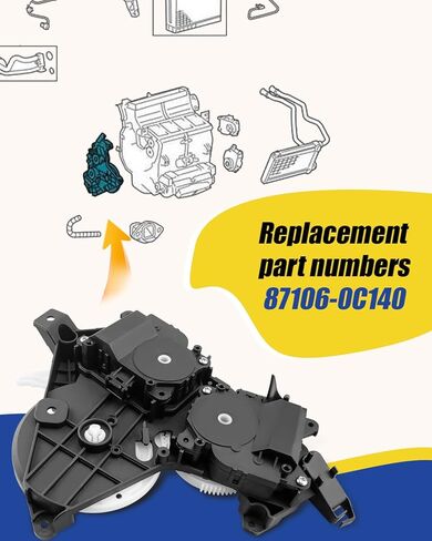مشغل باب مزيج HVAC 87106-0C140 مناسب لسيارة Toyota Tundra 2007-2021، مناسب لـ Sequoia 2008-2022 Limited، Platinum، SR5 A/C سخان الهواء المثبط محرك مؤازر in Kuwait