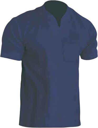 Casual Polo Shirts for Men V Neck Short Sleeve Stretchy Tees Gym Athletic Jogging Tees Summer Loose Fit Simple Tops in Saudi Arabia