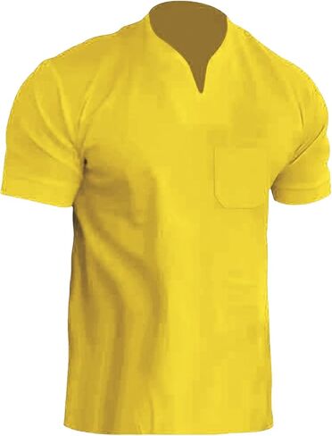 Casual Polo Shirts for Men V Neck Short Sleeve Stretchy Tees Gym Athletic Jogging Tees Summer Loose Fit Simple Tops in Saudi Arabia