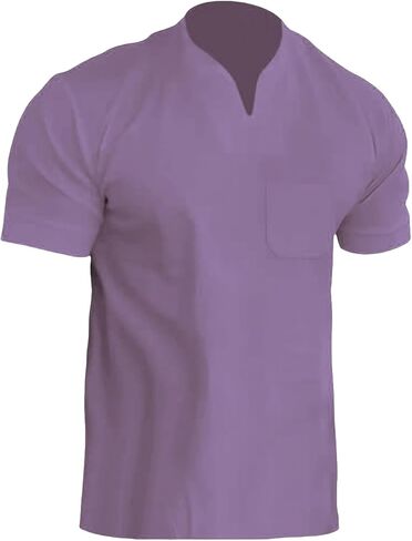 Casual Polo Shirts for Men V Neck Short Sleeve Stretchy Tees Gym Athletic Jogging Tees Summer Loose Fit Simple Tops in Saudi Arabia