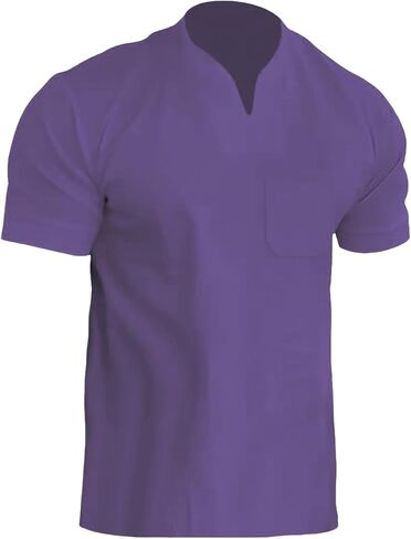 Casual Polo Shirts for Men V Neck Short Sleeve Stretchy Tees Gym Athletic Jogging Tees Summer Loose Fit Simple Tops in Saudi Arabia