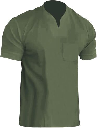 Casual Polo Shirts for Men V Neck Short Sleeve Stretchy Tees Gym Athletic Jogging Tees Summer Loose Fit Simple Tops in Saudi Arabia