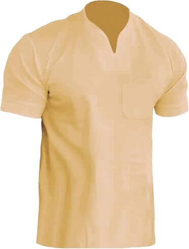 Casual Polo Shirts for Men V Neck Short Sleeve Stretchy Tees Gym Athletic Jogging Tees Summer Loose Fit Simple Tops in Saudi Arabia