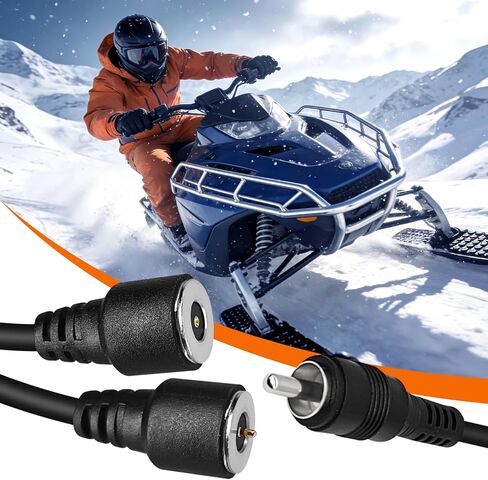 Magnetic Power Cord, Snowmobile Helmet Heated Shield Cord for Heated Most Electric Shields, Helmet, Visor Port in Kuwait