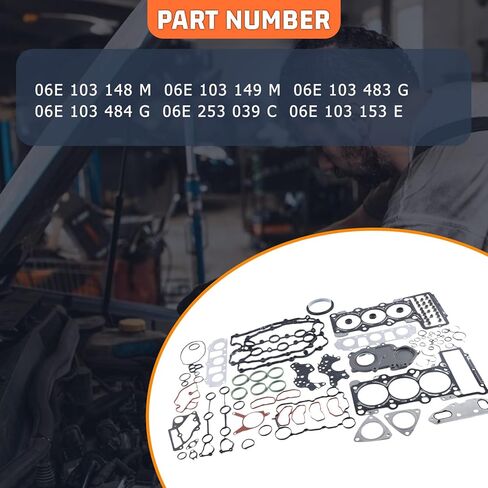 06E103148M طقم تصليح حشوات إصلاح المحرك مناسب لأودي A4 A6 3.2L V6 لاستبدال 06E103149M 06E103483G 06E103484G in Kuwait