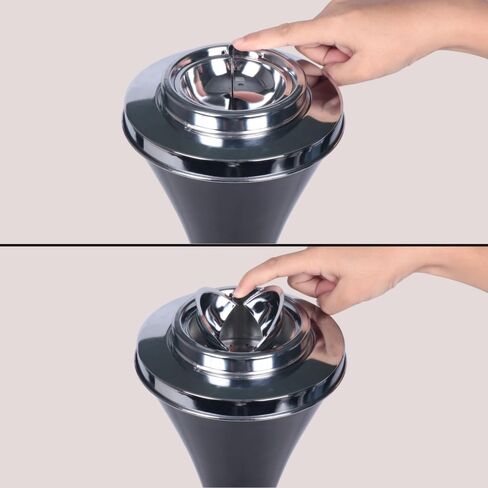 Japard Outdoor Floor Standing Ashtray with Detachable Cigar Containers 23 Inch Tall Smoking Stand for Outside Patio, Indoor Ash Tray CIgarettes Butt Disposal Gift Men Black- Hourglass in Saudi Arabia