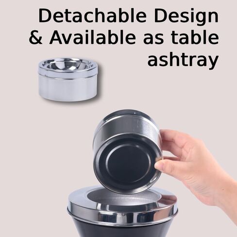 Japard Outdoor Floor Standing Ashtray with Detachable Cigar Containers 23 Inch Tall Smoking Stand for Outside Patio, Indoor Ash Tray CIgarettes Butt Disposal Gift Men Black- Hourglass in Saudi Arabia