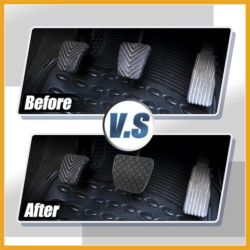 غطاء دواسة فرامل القابض المضاد للانزلاق غطاء دواسة السيارة مناسب لأودي Q3 - عبوة من قطعة واحدة بديلة باللون الأسود in Kuwait