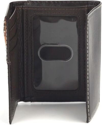 ARIAT Western Wallet Mens Trifold Cross Filigree Medium Brown A3557344 in Saudi Arabia