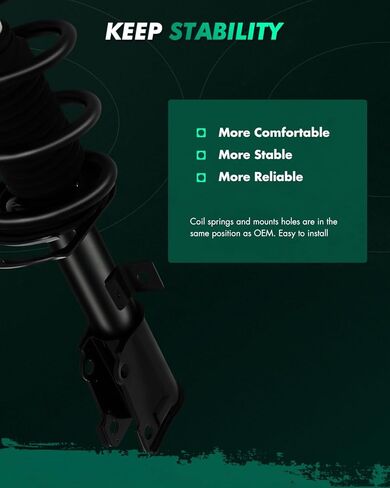 SCITOO الجبهة الخلفية كاملة الدعامات الجمعية صالح 2011-2019 ل دودج رحلة تبختر امتصاص الصدمات 172509 172896-4 قطعة in Kuwait