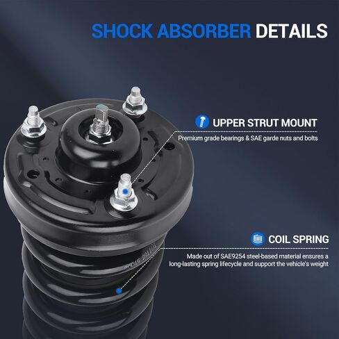 ممتص الصدمات الأمامي الكامل من Autoround 171141 مناسب لسيارة Ford F-150 4WD 2009 2010 2011 2012 2013 مع زنبرك ملفوف، قطعتان in Kuwait