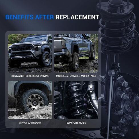 ممتص الصدمات الأمامي الكامل من Autoround 171141 مناسب لسيارة Ford F-150 4WD 2009 2010 2011 2012 2013 مع زنبرك ملفوف، قطعتان in Kuwait