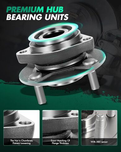 SCITOO محور العجلة الجمعية استبدال صالح 2007-2011 لنيسان فيرسا 513308 المحور الأمامي تحمل الجمعية 4 العروات ث/ABS كلاهما (2) in Kuwait