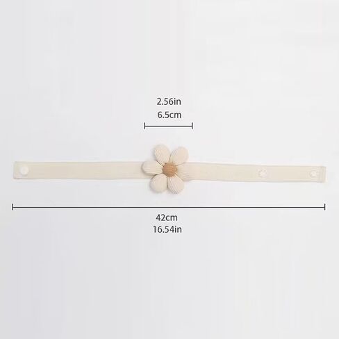 قطعتان من أربطة ستائر الحبال: حبل من الجوت بتصميم زهور، نمط بسيط وأنيق، حوامل ستائر DIY لتزيين الجدران في المنازل أو المكاتب (بيج) in Kuwait