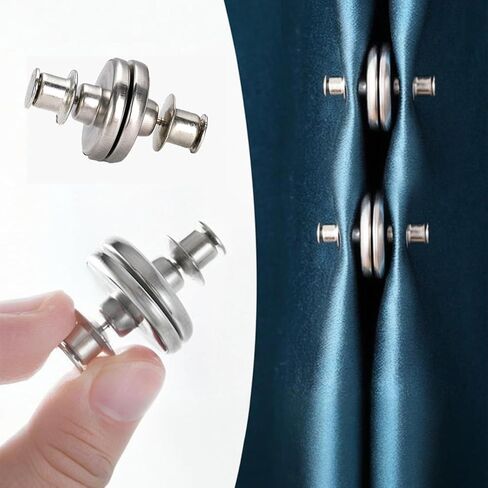Magnetic Curtain Closure 4 Pairs, Magnetic Holder Buckle to Hold Curtains Closed to Prevent from Being Blown Around, Silvery in Saudi Arabia