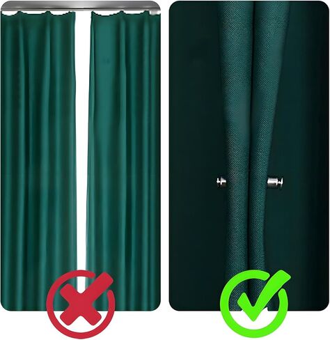 Magnetic Curtain Closure 4 Pairs, Magnetic Holder Buckle to Hold Curtains Closed to Prevent from Being Blown Around, Silvery in Saudi Arabia
