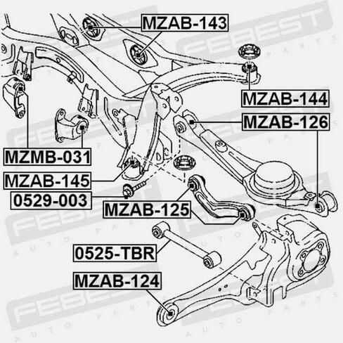 جلبة الذراع التفاضلية جبل فبراير MZMB-031 Oem L214-28-68XA in Saudi Arabia