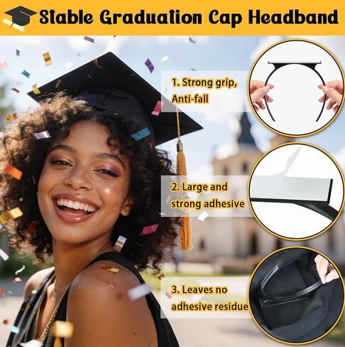 إدراج عصابة رأس قبعة التخرج، عصابة رأس قبعة التخرج - يؤمن قبعة التخرج ويحافظ على تصفيفة الشعر مع التصميم الداخلي، هدايا التخرج in Kuwait