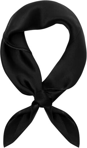 Mulberry Silk Scarf Solid Color 20.8 Inch Square Neckerchief Hair Scarves Neck Scarf for Women in Kuwait