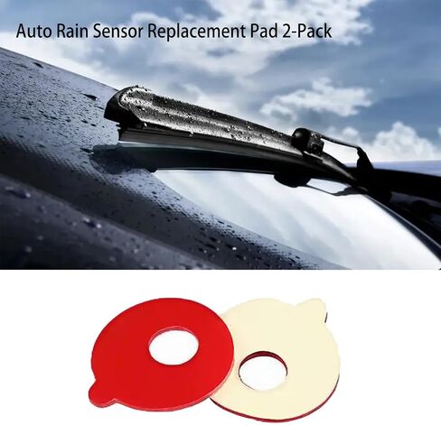 وسادة بديلة لمستشعر المطر التلقائي عبوة من قطعتين - تناسب موديلات مرسيدس بنز وBMW | ملصق غراء ممسحة الزجاج الأمامي | رقعة تثبيت لاصقة متوافقة مع OEM in Kuwait