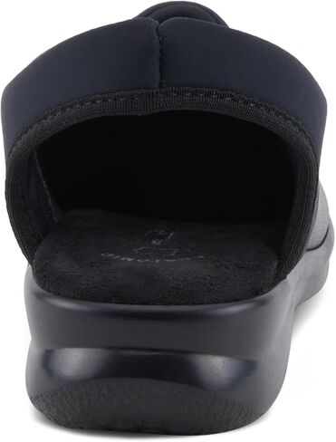 Flexus Spring Step Flexia Leather Clogs for Women - European Slingback Round Toe Slip-On Shoes - Ladies Casual Platform Clog for Work - Black EU 36 / US 5.5-6 in Saudi Arabia
