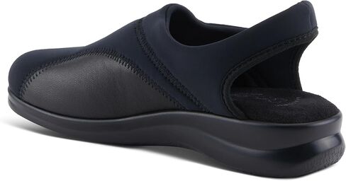 Flexus Spring Step Flexia Leather Clogs for Women - European Slingback Round Toe Slip-On Shoes - Ladies Casual Platform Clog for Work - Black EU 36 / US 5.5-6 in Saudi Arabia