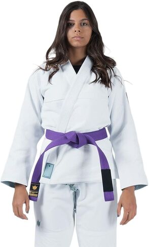 KINGZ Balistico 4.0 Women’s Jiu Jitsu Gi – White, IBJJF 2024 Legal, Pearl Weave Jacket & 8 oz Ripstop Pants in Saudi Arabia