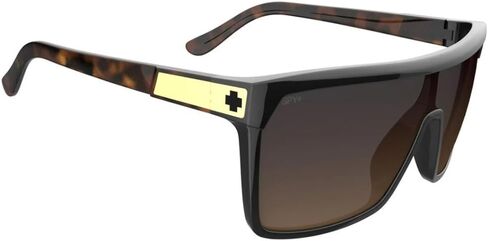 Spy Flynn Sunglasses Black/Honey Tort with Happy Dark Brown Fade Lens in Saudi Arabia