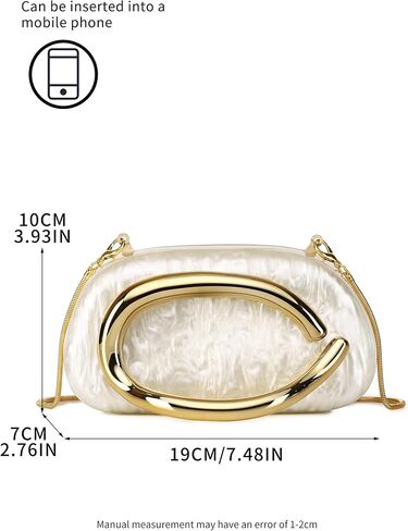 Labair Acrylic Clutch Purses for Women Marble Evening Bag Trendy Metal Handle Purses Handbags for Wedding Party Formal. in Saudi Arabia
