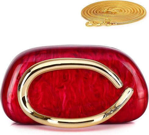 Labair Acrylic Clutch Purses for Women Marble Evening Bag Trendy Metal Handle Purses Handbags for Wedding Party Formal. in Saudi Arabia