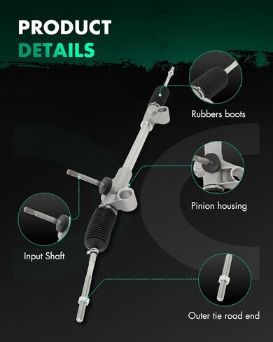 SCITOO Power Steering Rack and Pinion استبدال التجميع الكامل لـ Ford M-ustang II 1976-1978، لـ Ford Pinto 1974-1980، لـ Mercury Bobcat 1975-1980، لـ Mercury Capri 1974-1977 in Saudi Arabia