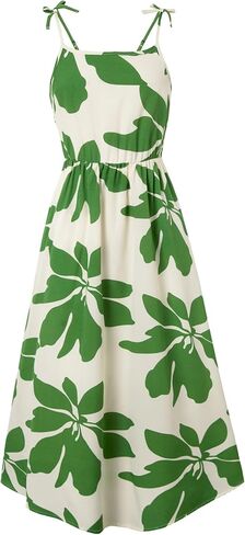 PATPAT Girls Spaghetti Strap Floral Dress Casual Sleeveless Maxi Dresses Kids Summer Beach Sundress 6-14 Years in Saudi Arabia