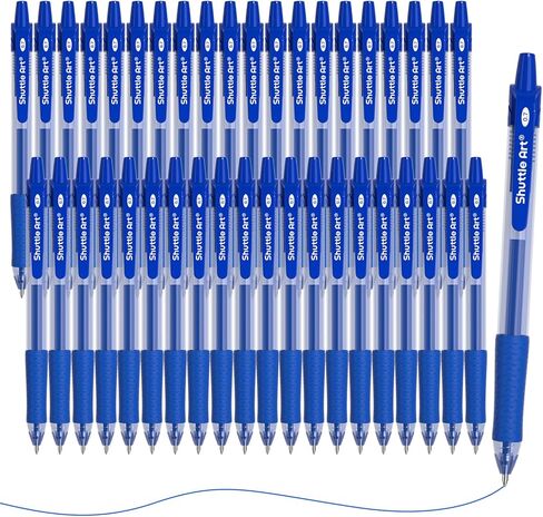 Shuttle Art Retractable Gel Pens, 20 Pack 0.7mm Medium Point Rollerball 10 Black 5 Red 5 Blue Ink Pens Smooth Writing with Comfortable Grip for Writing Journaling Taking Notes Office School Home in Saudi Arabia
