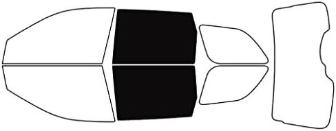 Rvinyl Window Tint Kit Compatible with Jeep Grand Cherokee 2011-2013 - Rear Windshield Precut Kit - 5% in Saudi Arabia