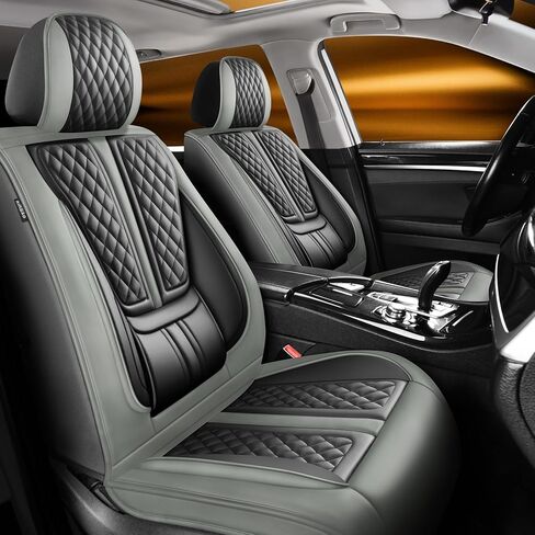 أغطية مقاعد السيارة Fit TSX متوافقة مع Acura TSX 2004-2010 2011 2012 2013 2014. تغطية كاملة من الجلد المقاوم للماء، متوافق مع الوسادة الهوائية، واقي وسادة المقعد لجميع الأحوال الجوية (مجموعة كاملة، أسود) in Kuwait