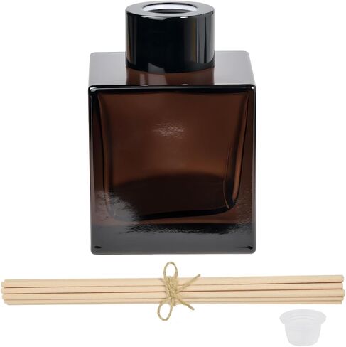 100 مل قطعتان من زجاجات ناشر القصب، زجاجة فارغة لموزع العطر مع 20 قطعة من أعواد القصب لإكسسوارات العطور المنزلية وغرفة الهدايا للنساء، والمنزل، وديكور الحمام in Kuwait