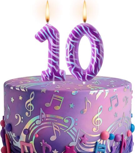 1 Pack Number 6 Kpop Theme Birthday Candle 6th Birthday Candles Purple Numeral Cake Topper 6 Candle for Kpop Theme Party Supplies Favor Cake Decoration, Purple in Saudi Arabia