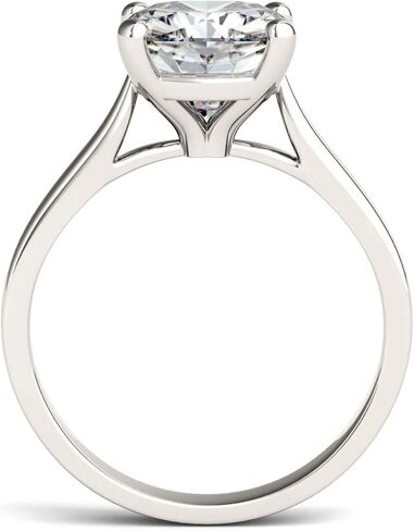 Charles & Colvard 14K White Gold Moissanite 9mm Cushion Engagement Ring, 3.30ct DEW in Saudi Arabia