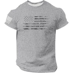 WENKOMG1 Men's America 250 Shirt Anniversary Patriotic 4th July USA Flag Print 1776-2026 Tshirt, M-3XL in Kuwait
