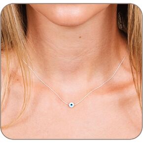 Evil Eye Choker Necklace - Gold Filled or Sterling Silver, Round or Marquise Eye, Minimalist Good Luck Jewelry in Saudi Arabia